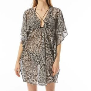 MICHAEL KORS CHAIN CAFTAN COVER UP - ABSTRACT ANIMAL NWT